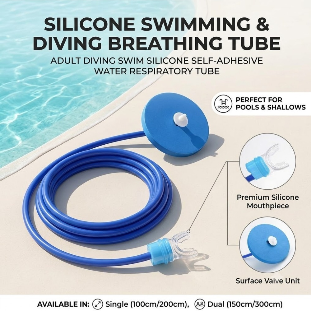 Saltwater Line - Tube respiratoire flexible en silicone pour