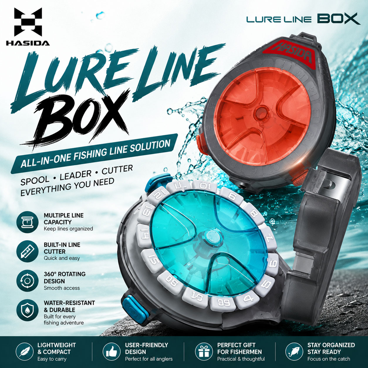 Fishing Line Box - Boîte de rangement HASIDA pour la