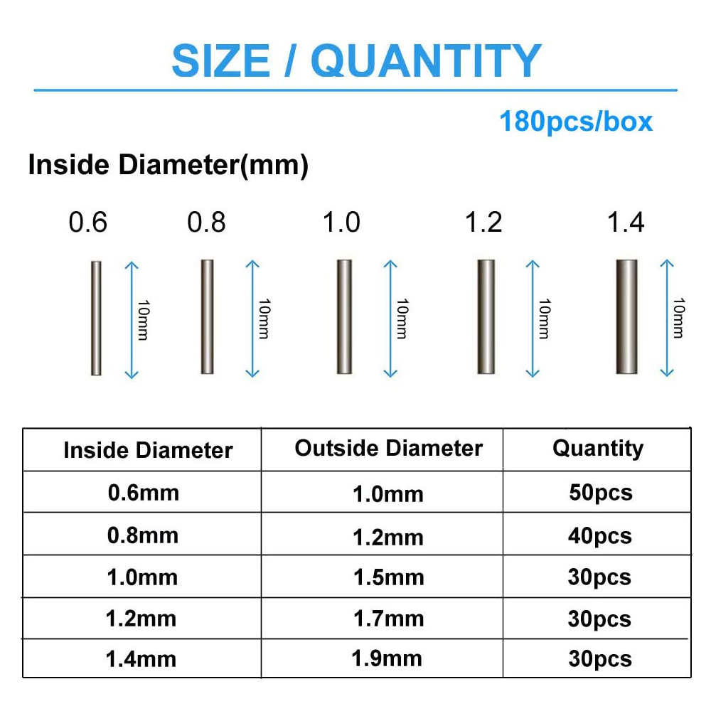 180 pièces/boîte 0.6mm-1.4mm T - Fishing Line Box avis et prix