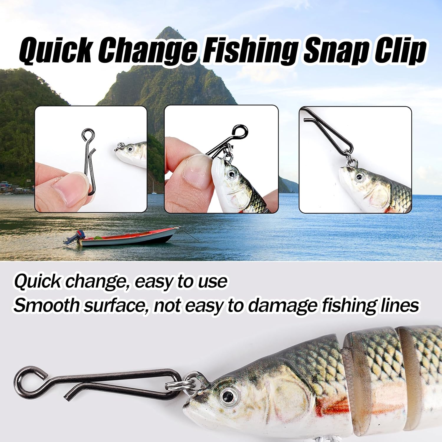 100 pièces de clips de pêche r - Freshwater Line avis et prix