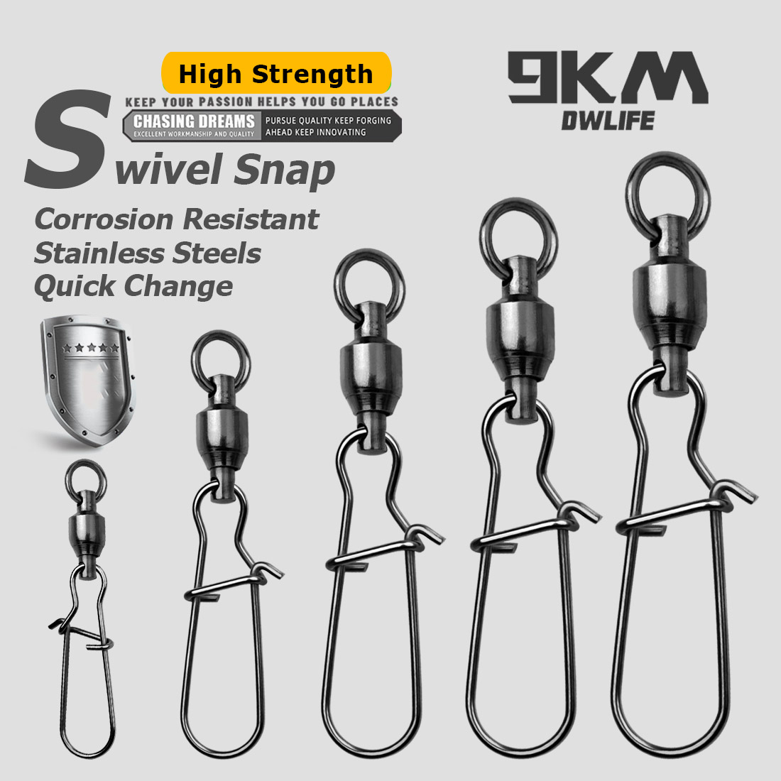 9KM 10PCS Émerillons à rouleme - Freshwater Line avis et prix