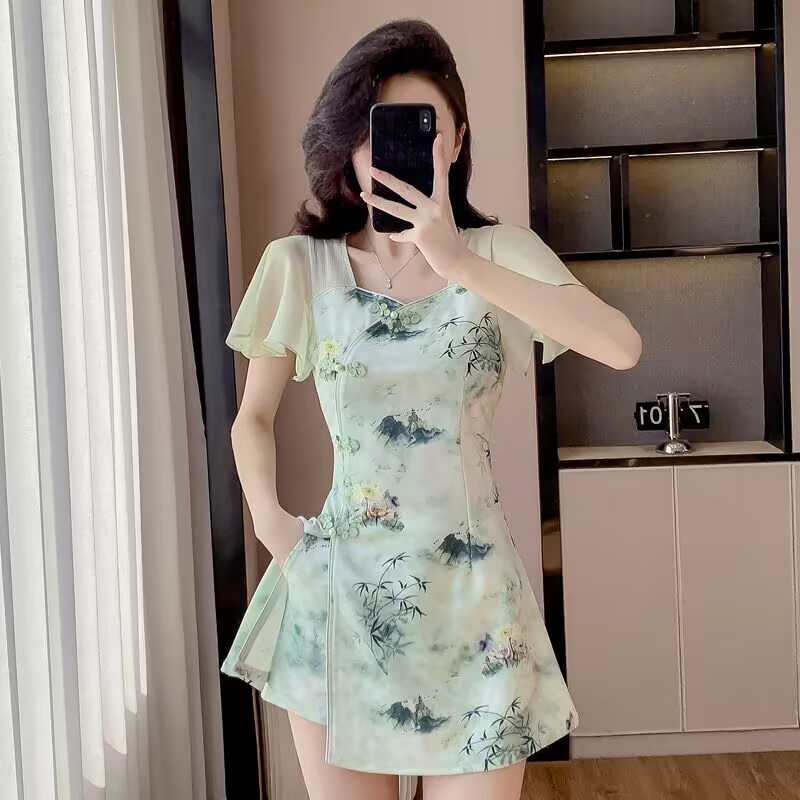 Ensemble deux pièces Cheongsam - Fly Line avis et prix
