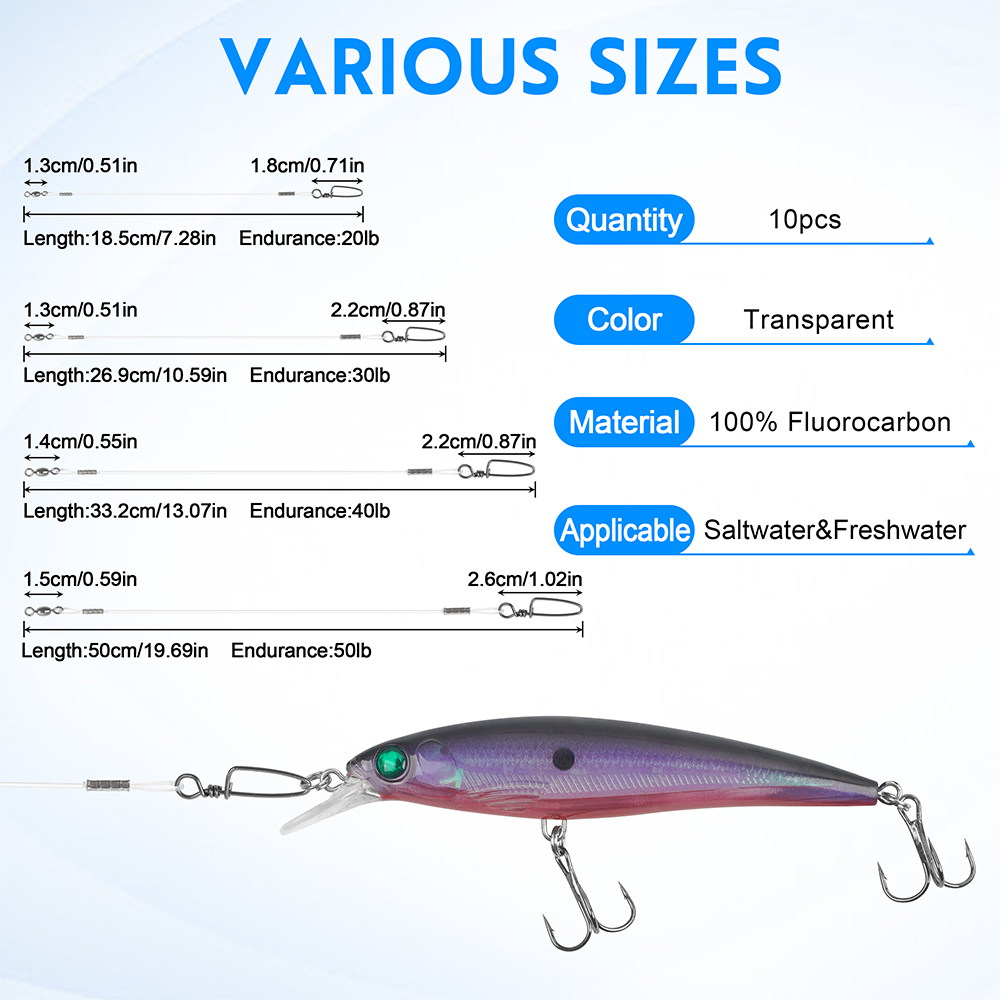 10 pièces plombs de pêche en f - Fluorocarbon Line avis et prix