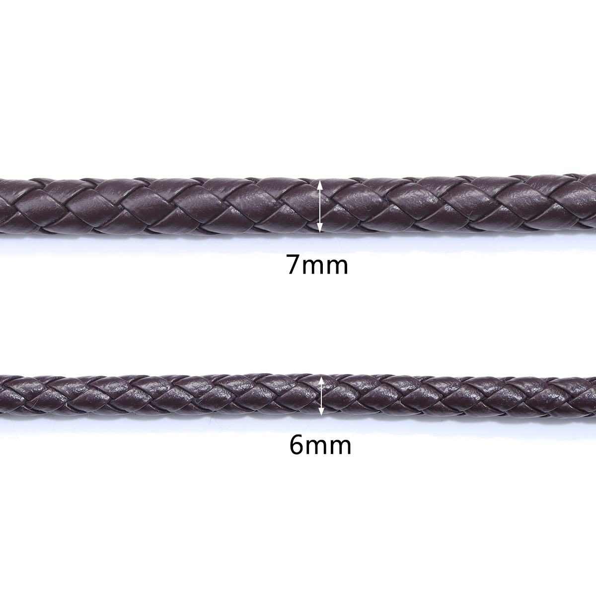 Cordon rond en cuir PU tressé, - Braided Line avis et prix